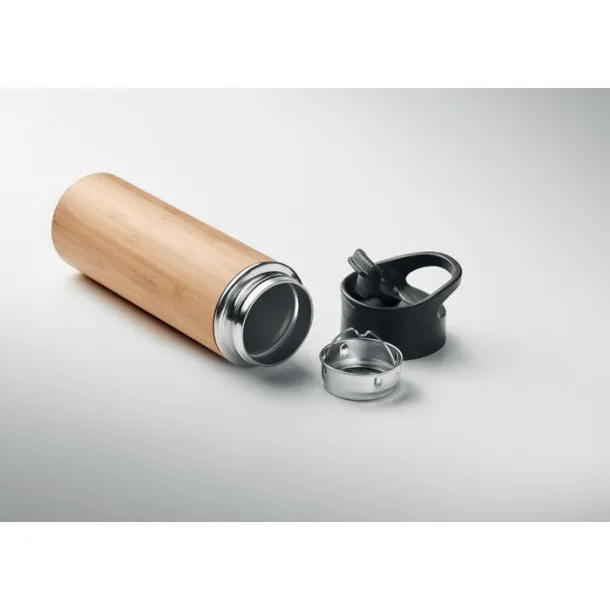 NANDA Termo boca od bambusa s dvostrukom stjenkom 450 ml Drvo