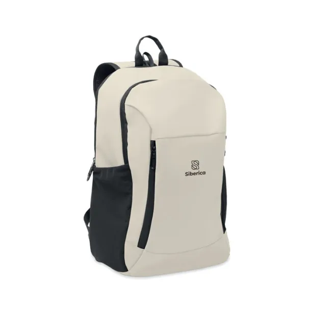 KOROVIN 15" soft PU laptop backpack Off White