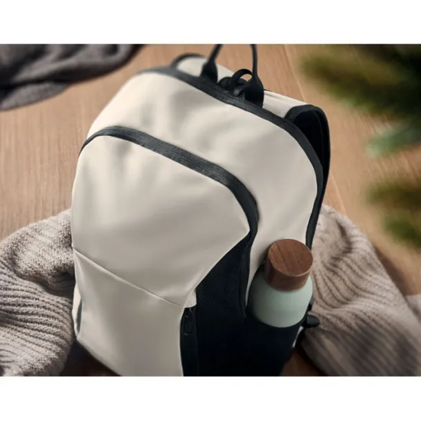 KOROVIN 15" soft PU laptop backpack Off White