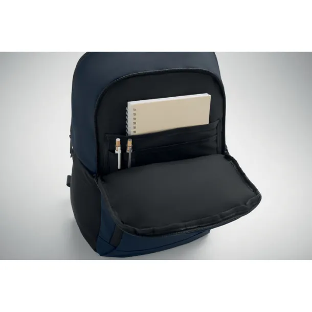 KOROVIN 15" soft PU laptop backpack French navy