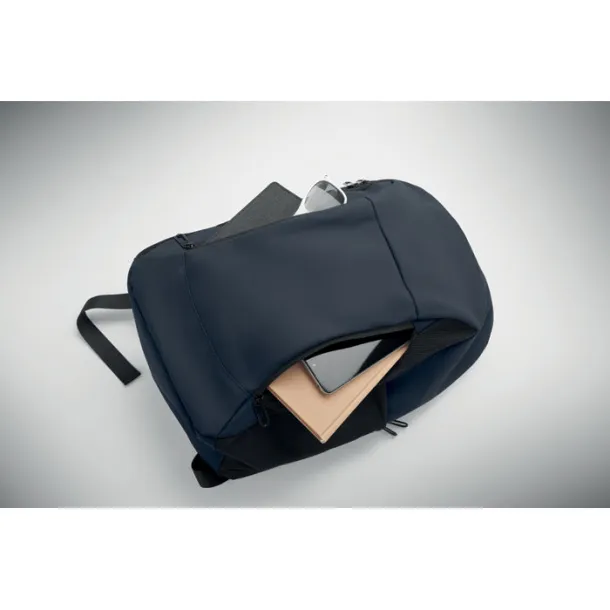 KOROVIN 15" soft PU laptop backpack French navy