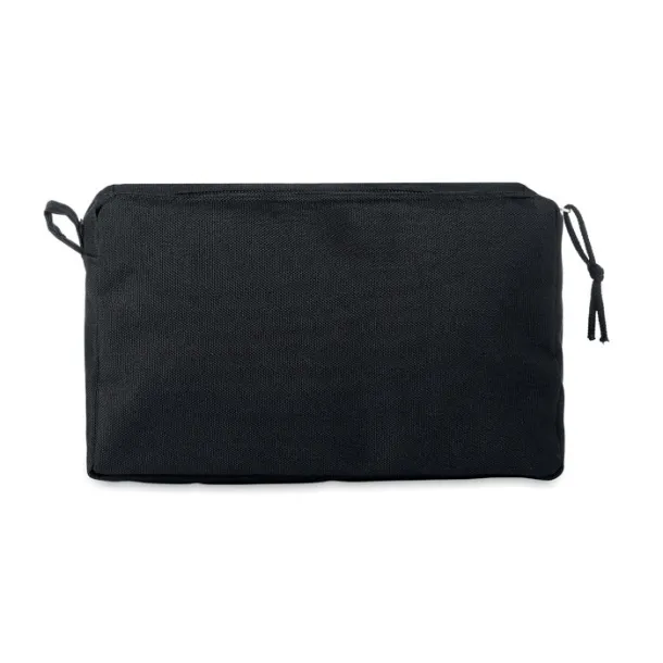 BETTER & SMART 600D RPET polyester toilet bag Black