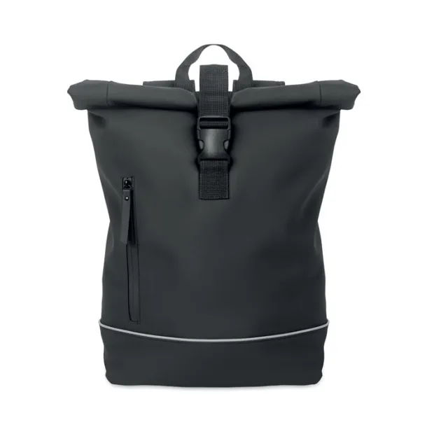 LAPTOSA Laptop 15" roll top PU backpack Black