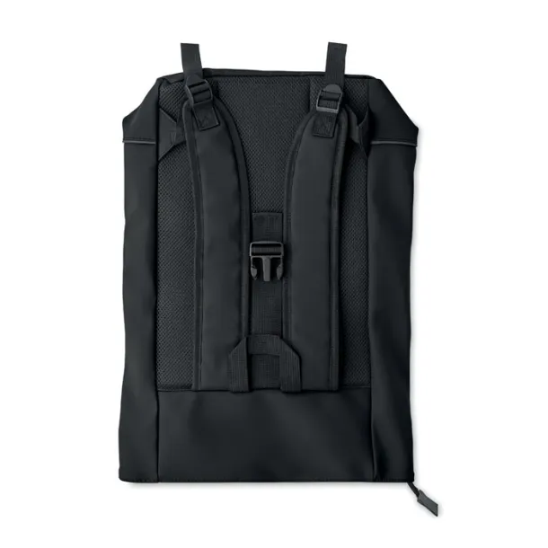 LAPTOSA Laptop 15" roll top PU backpack Black