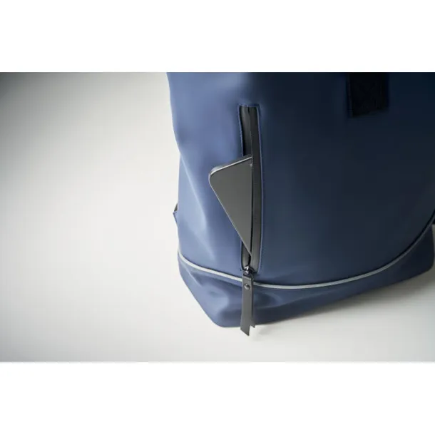 LAPTOSA Laptop 15" roll top PU backpack Blue