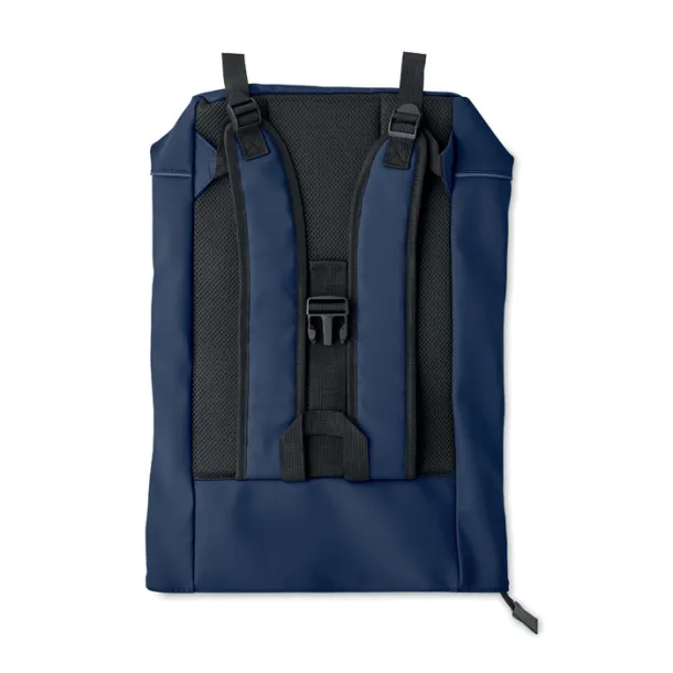 LAPTOSA Laptop 15" roll top PU backpack Blue
