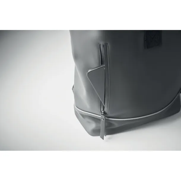 LAPTOSA Laptop 15" roll top PU backpack Stone Grey