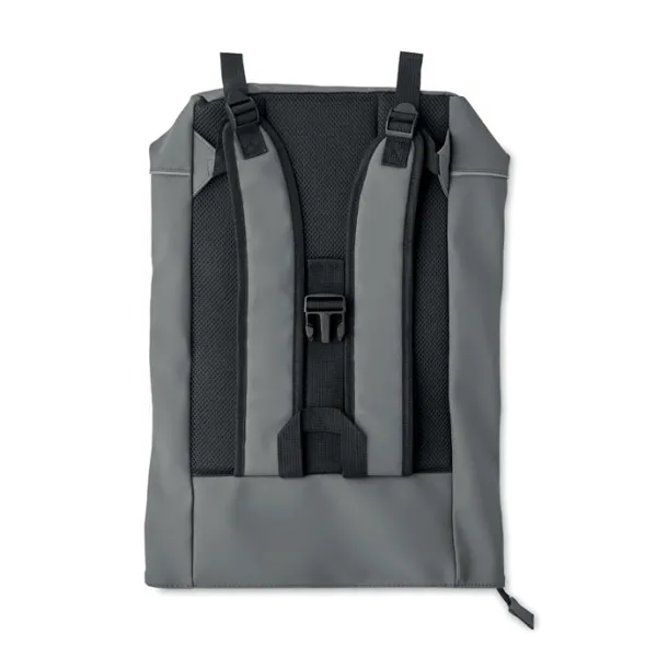 LAPTOSA Laptop 15" roll top PU backpack Stone Grey