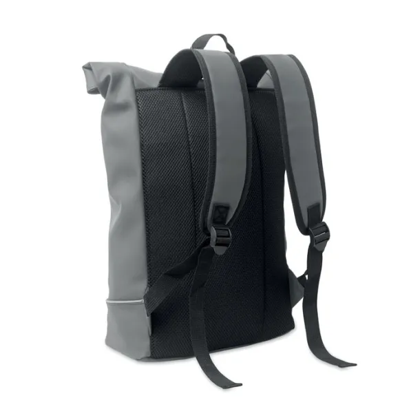 LAPTOSA Laptop 15" roll top PU backpack Stone Grey