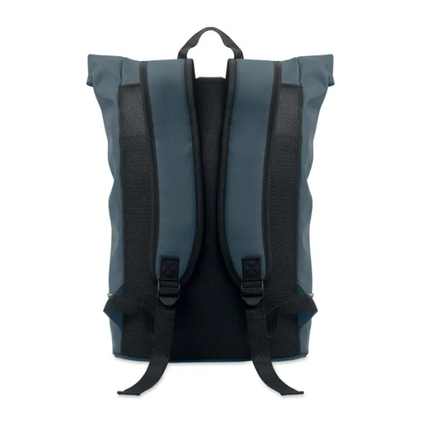 LAPTOSA Laptop 15" roll top PU backpack French navy