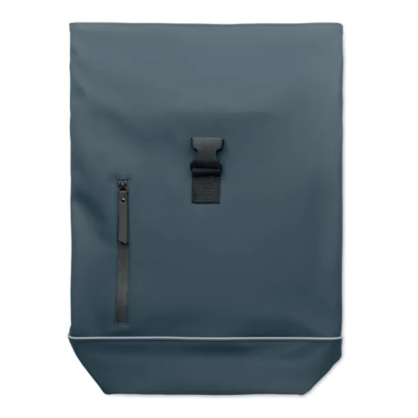 LAPTOSA Laptop 15" roll top PU backpack French navy