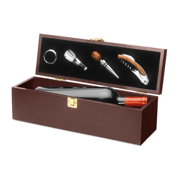 COSTIERES Wine set in wine box Wood