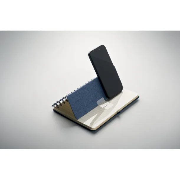 STRATA A5 notebook with phone holder Blue