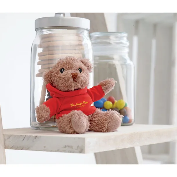 JOHNNY Teddy bear plus with t-shirt Red