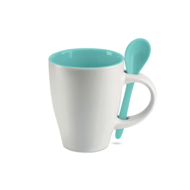 DUAL Mug with spoon Blue