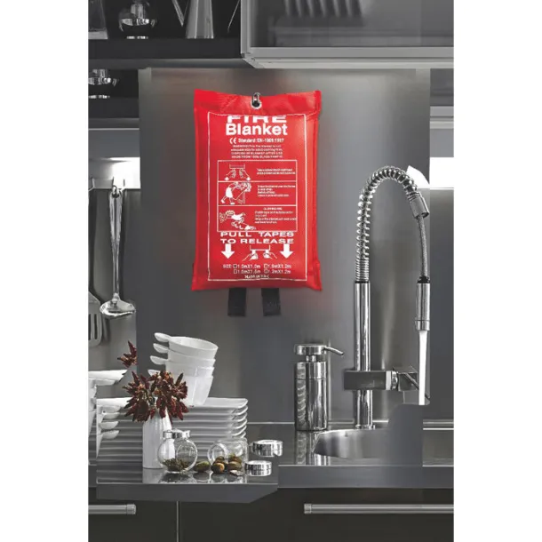BLAKE Fire blanket in a pouch Red
