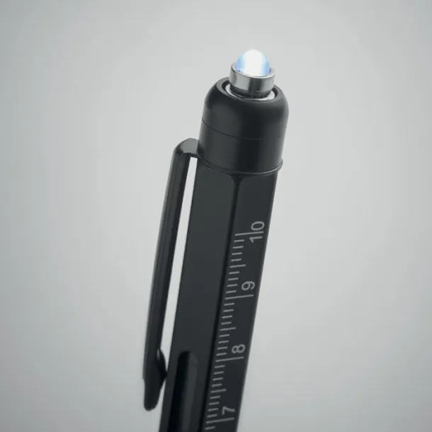 RETOOL Spirit level pen with ruler Black