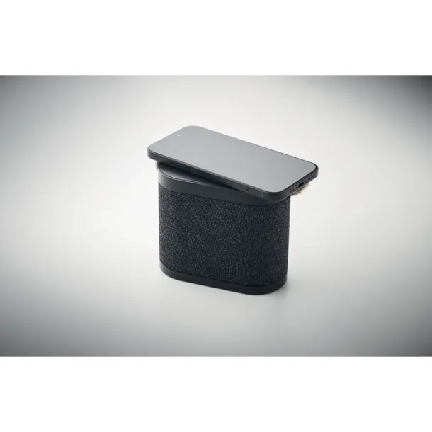WUSIC 15W wireless charger speaker Black