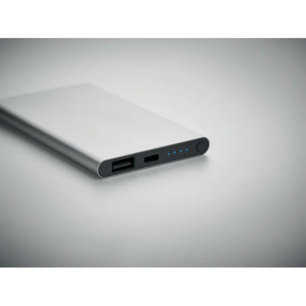POWERFLAT C 4000 mAh Power Bank Type C Matt Silver