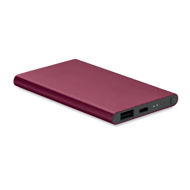 POWERFLAT C 4000 mAh Power Bank Type C Burgundy