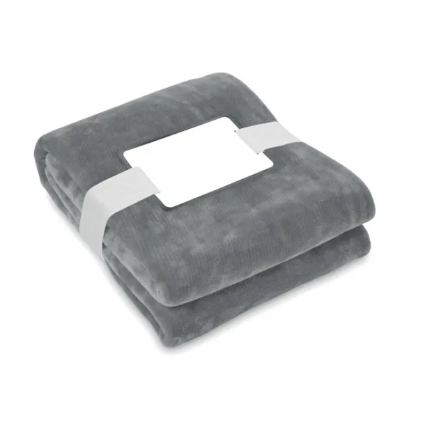 LOGAN RPET fleece blanket 280 gr/m² Stone Grey