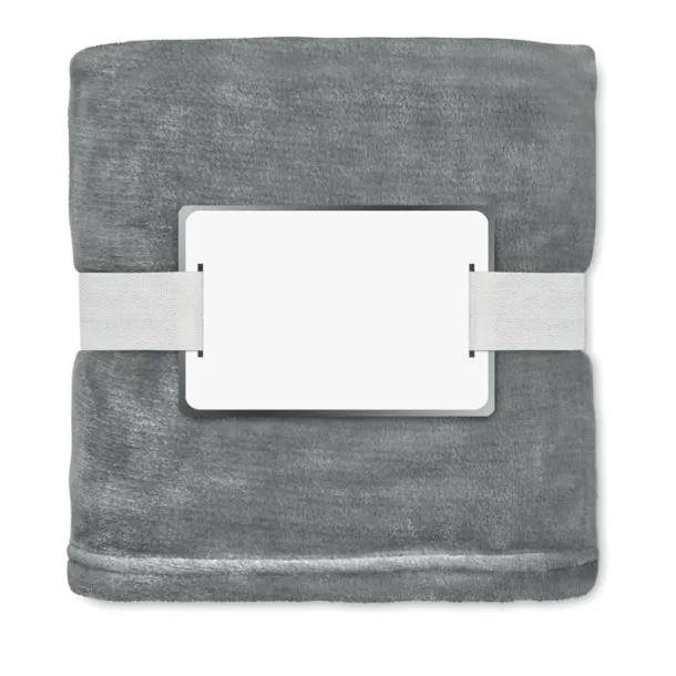 LOGAN RPET fleece blanket 280 gr/m² Stone Grey
