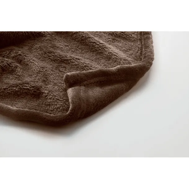 LOGAN RPET fleece blanket 280 gr/m² Chocolate