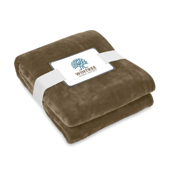 LOGAN RPET fleece blanket 280 gr/m² Earth