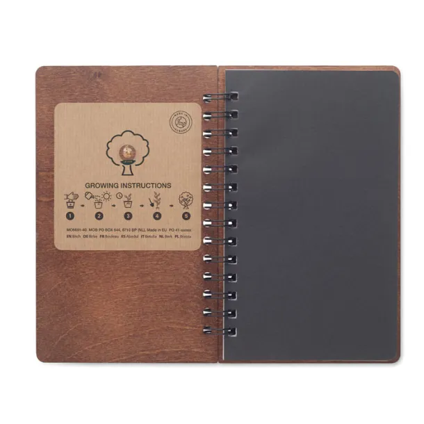SAVAGE GROWBOOK™ od brezinog drva, A5 Smeđa