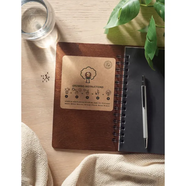 SAVAGE GROWBOOK™ od brezinog drva, A5 Smeđa