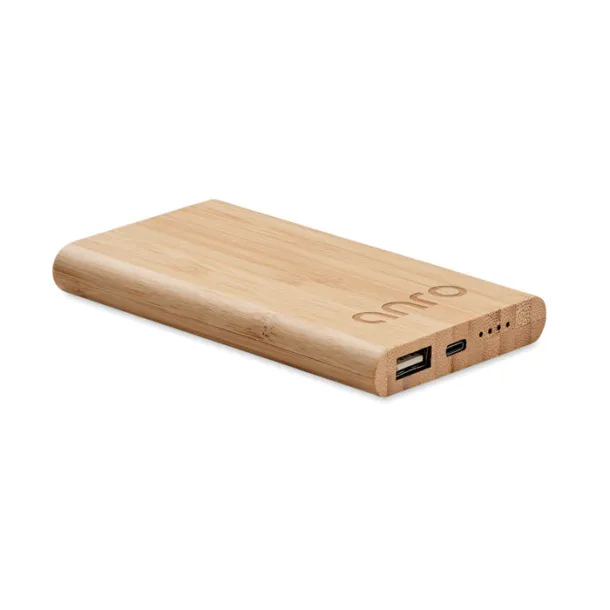 ARENAPOWER C Prijenosna baterija od bambusa, 4 000 mAh Drvo