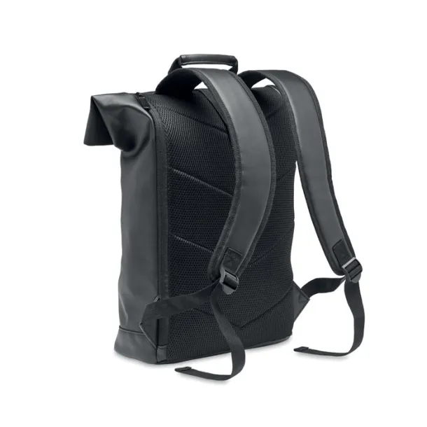 BAI ROLL Laptop PU Rolltop ruksak, 15" Crna