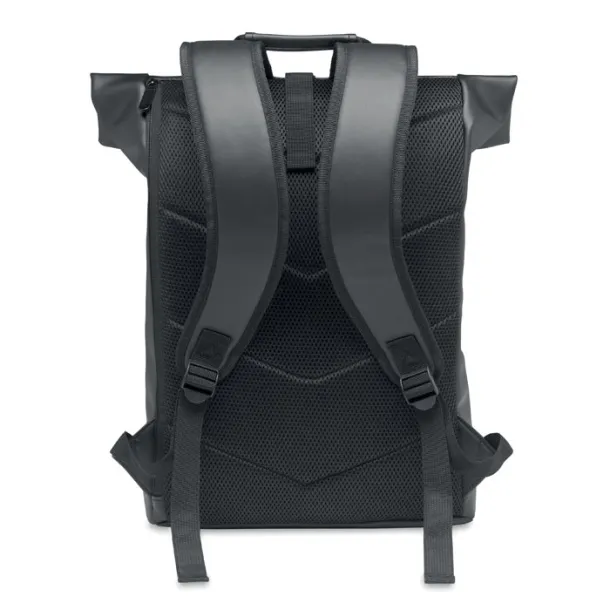 BAI ROLL Laptop PU Rolltop ruksak, 15" Crna