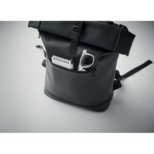 BAI ROLL Laptop PU Rolltop ruksak Crna