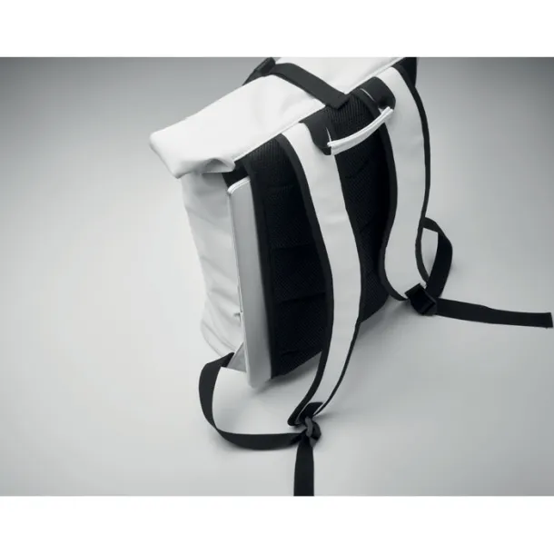 BAI ROLL Laptop PU Rolltop ruksak Bijela