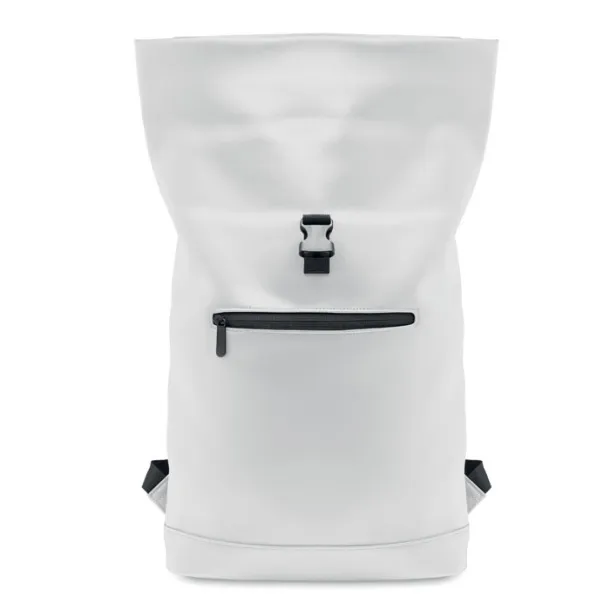 BAI ROLL Laptop PU Rolltop backpack White