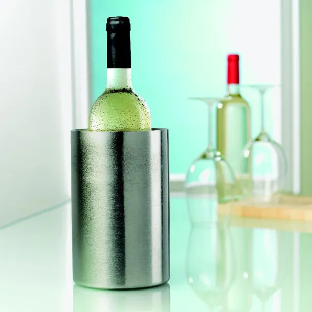 COOLIO Stainless steel bottle cooler Matt Silver