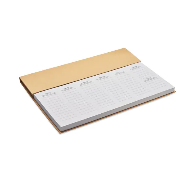 MEMWEEK Weekly desktop planner Beige