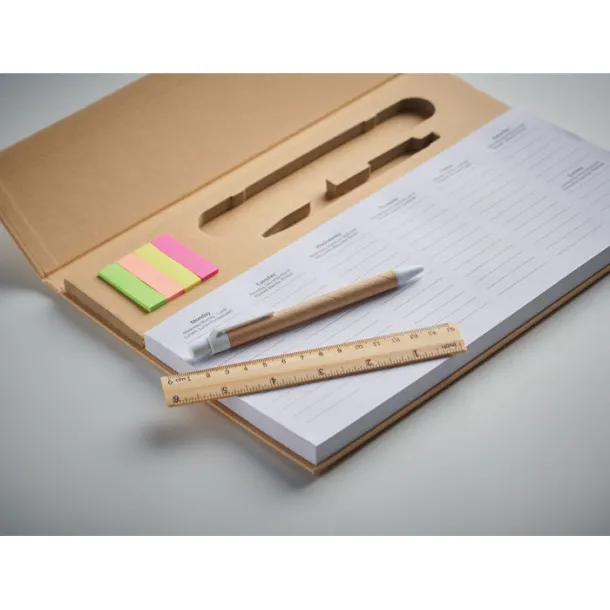 MEMWEEK Weekly desktop planner Beige