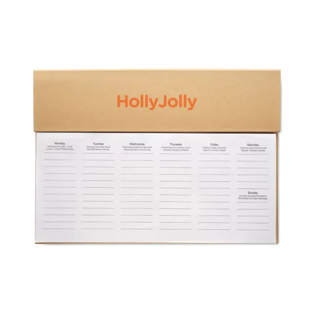 MEMWEEK Weekly desktop planner Beige