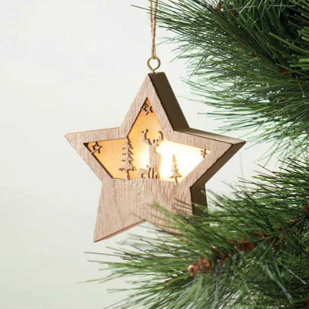 STARLIGHT MDF star with light Wood