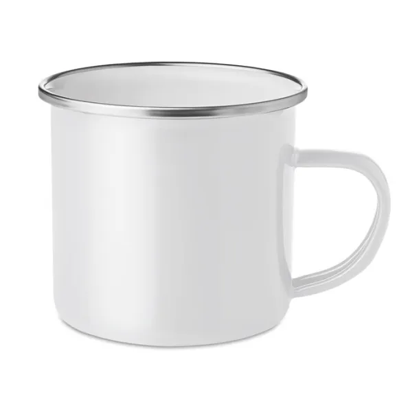 PLATEADO Metal mug with enamel layer White