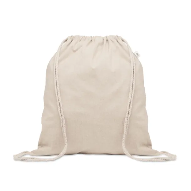 CABETRI Recycled cotton drawstring bag Beige