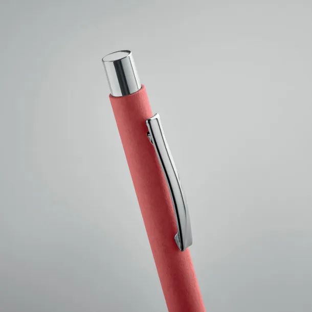 OLYMPIA Recycled paper push ball pen Red
