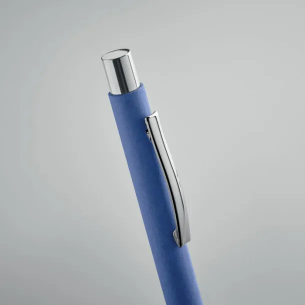 OLYMPIA Recycled paper push ball pen Royal blue