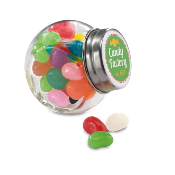 BEANDY Glass jar with jelly beans Multicolour