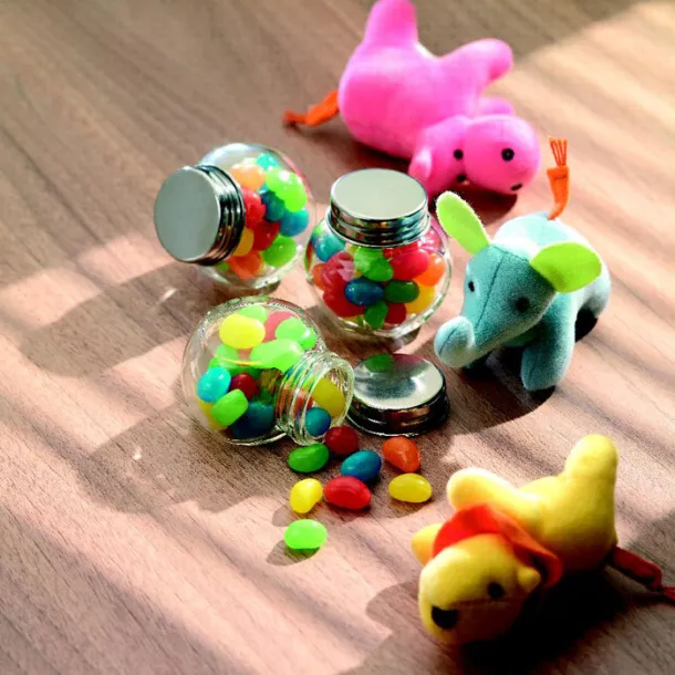 BEANDY Glass jar with jelly beans Multicolour
