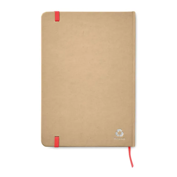 EVERWRITE notes od recikliranog kartona, A5 Crvena