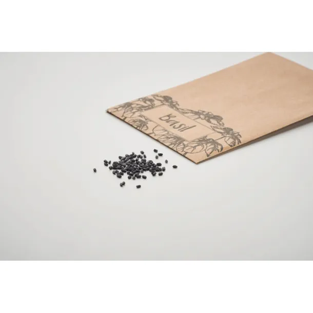 BASILOP Basil seeds in craft envelope Beige