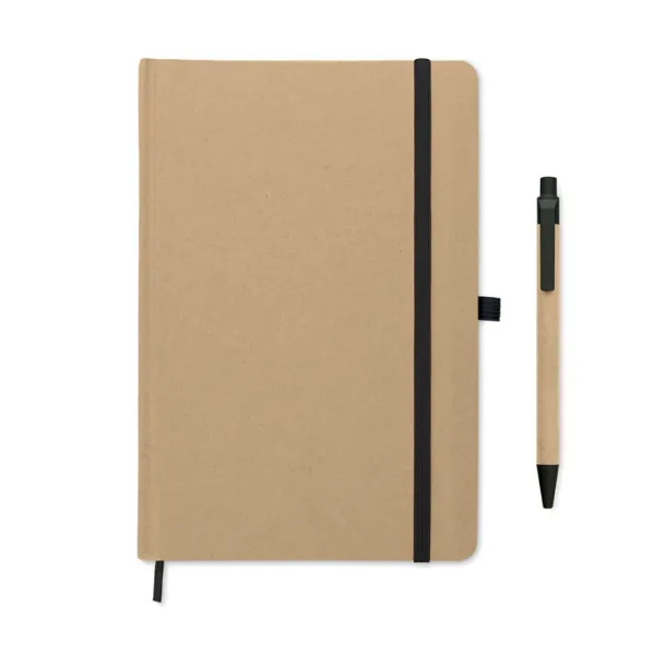CARATIL notes od recikliranog kartona, A5 Crna